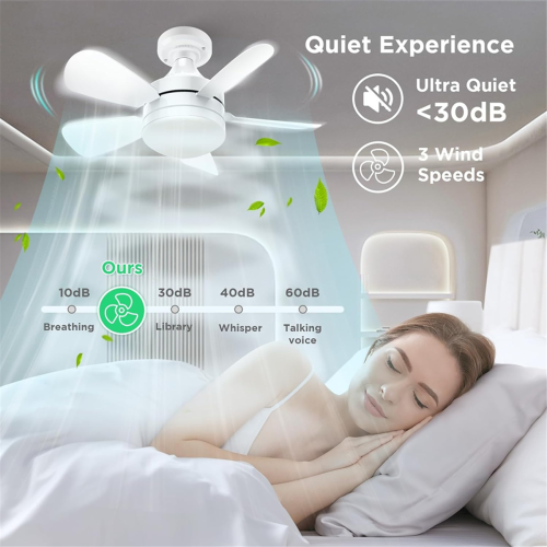 Socket Ceiling Fans with Lights and Remote - Fan Light Dimmable Led Bulb,Screw in Small 1