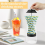 Straw Holder for Standard Size Drinking Straws, Plastic Dispenser Counter with Lid 2