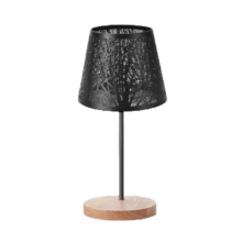 Table Lamp, Metal Lampshade and Base with Tree Pattern,Suitable for Tabletop Pendant Lamp Wall Black US PLUG