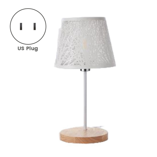 Table Lamp, Metal Lampshade and Base with Tree Pattern,Suitable for Tabletop Pendant Lamp Wall White US PLUG 1