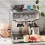 Espressomaschine mit langem Wassertrichtertank für das Home Cafe Grau 4