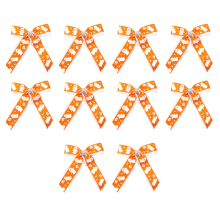 Halloween Bat Ghost Print Diamond Chain Bowknot Hairpin Girls Children Funny Hair Accessories Orange White