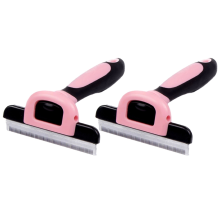 Comb Dog Hair Remover Cat Brush Grooming Tool Pet Removable Trimmer Attachment for Cats & Dogs Pink