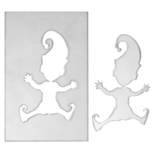 Stencil per impronte di gnomi, modello per impronte, decorazioni per finestre, mini accessori per porte