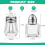 Mini saliera e pepiera Clear Seasonings Tiny Spice Trasparente Condimento Argento 3