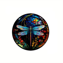 Libelle aus Buntglas, wunderschöner Fensterbehang für Zuhause, Garten und Außendekoration, von der Natur inspiriertes Design