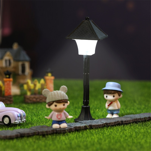 Mini lampadaire modèle de train ferroviaire timbre miniature de Noël 1