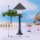 Mini lampadaire modèle de train ferroviaire timbre miniature de Noël 4