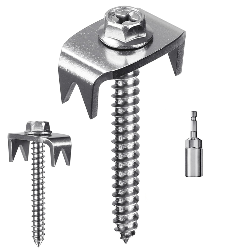 Fence Staples,Fence Nails For Softwood, Reusable Wire Staples Screws Mesh & Woven Fencing, 50Fence Fasteners 4852752489789