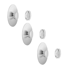 3PCS Bathroom Punch-Free Wall Mounted Soap Shelf Stainless Steel Magnet Suction Holder Hanging Drain Rack Hook