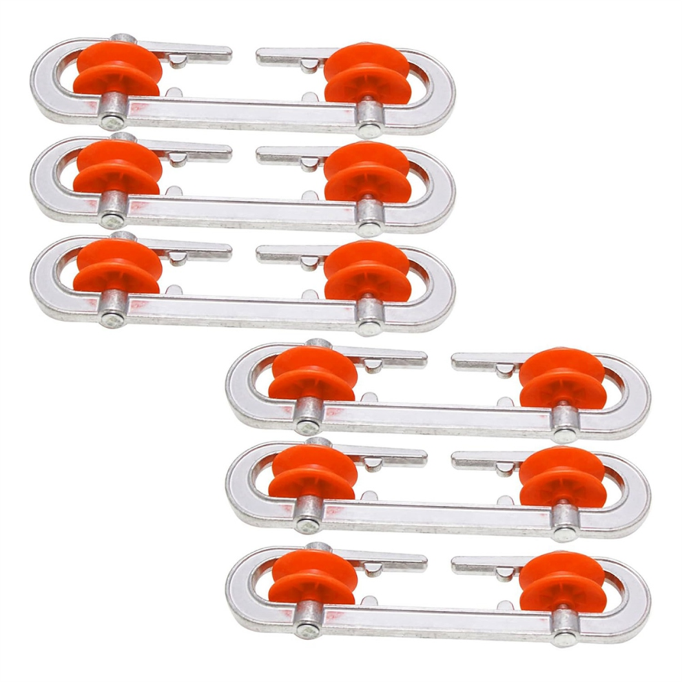 6 Pcs Clothesline Spreader, Aluminium Heavy Duty Outdoor Clothes Line Separator Pulley For Loads And 4851992915331