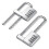 2 Pcs 4 Digit Combination Lock Code Cabinet U Shaped Gym Locker Adjustable Padlock Long Shackle for School 8
