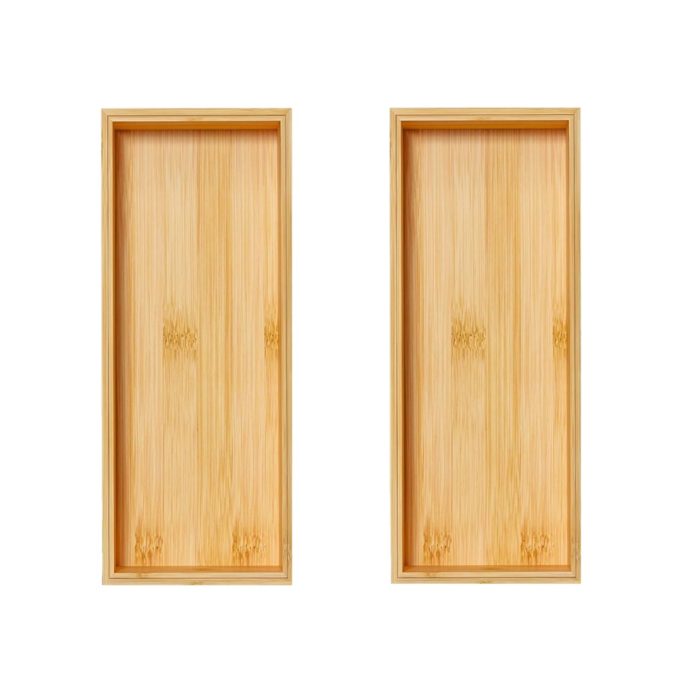 Exogio Bamboo Storage Box Rectangular Household Tissue Toilet Wat Tank Roll Paper Tray Desk Solid Wood
