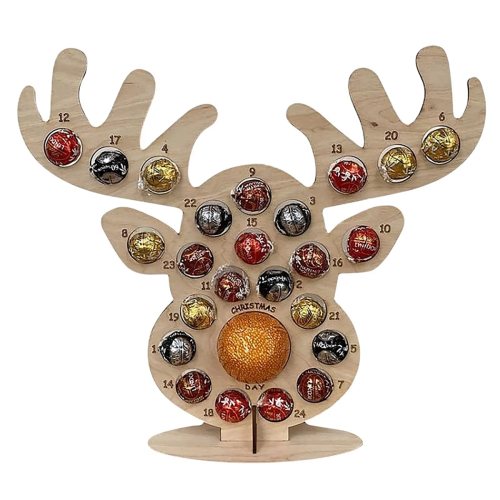 Weihnachts-Countdown-Kalender aus Holz, Baum, Schokoladenständer A 1