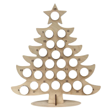 Weihnachts-Countdown-Kalender aus Holz, Baum, Schokoladenständer A
