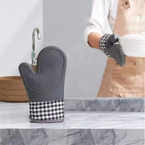 Silicone Insulating Gloves Anti-Scalding in High-Temperature Kitchen Baking 1
