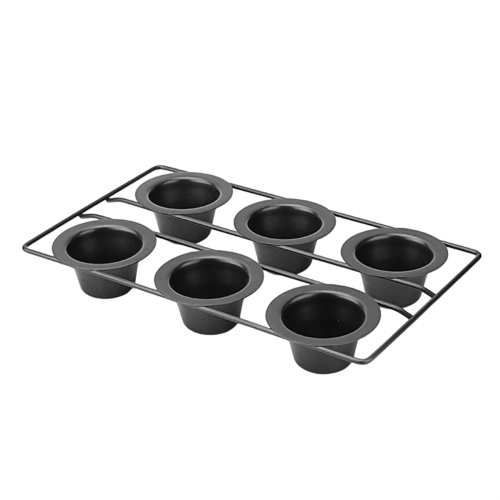 6 Cup Nonstick Popover Pan Muffin Cupcake Bakeware Pudding for Oven Baking Frittatas Muffins Quiches Cakes 2