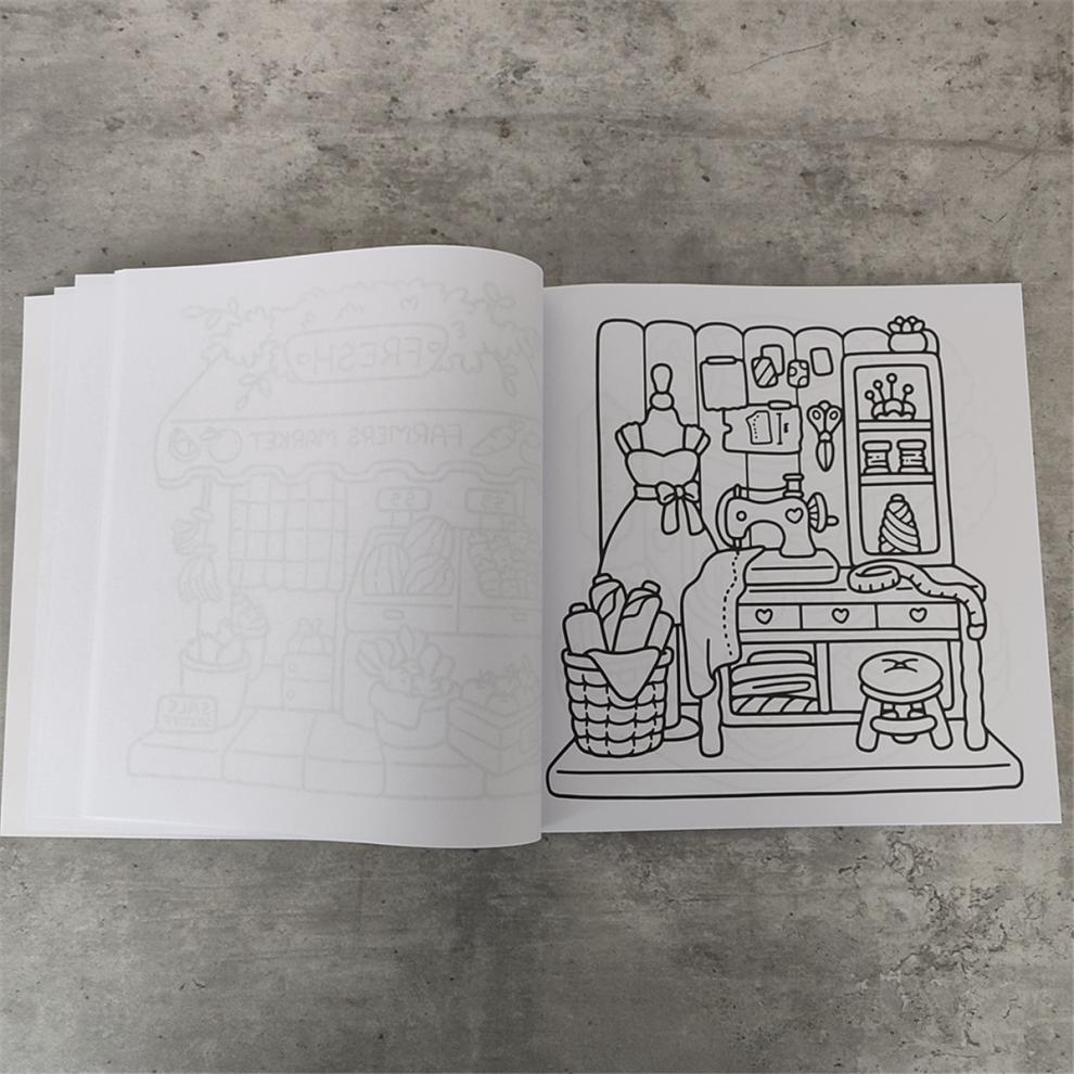 Exogio Little Corner: Coloring Book For Adults And Teens Super Cute Design Of Cozy Hygge Spaces Relaxation
