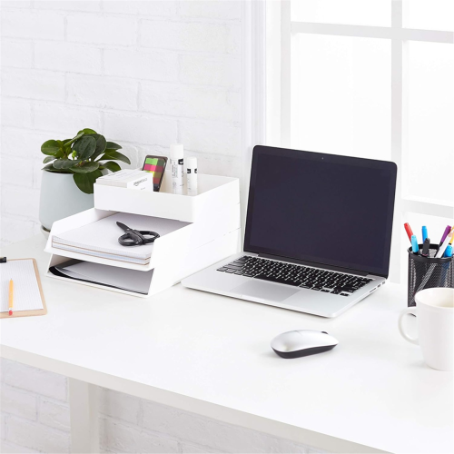 Stackable Storage Box Desktop Shelf Tray 1