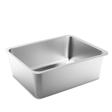 Katzentoilette aus Edelstahl, 17,5 x 13,5 6 Zoll, geruchsdichte Wanne, antihaftbeschichtet, leicht zu reinigen, rostbeständig