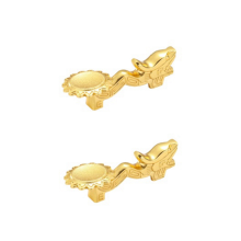 Supporto per bacchette in lega retrò a forma di drago, supporto per coltello, cucchiaio e forchetta, poggia-bacchette, oro, 2 pezzi