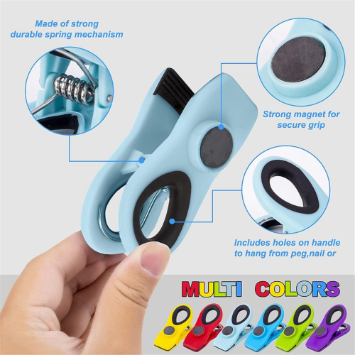 Clips pour sacs avec aimants - Clips pour aliments, sacs de conservation pour collations et chips 1