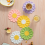 Flower Coasters Beverage Non-Slip Insulation Pads Table Mats Kitchen Accessories 2