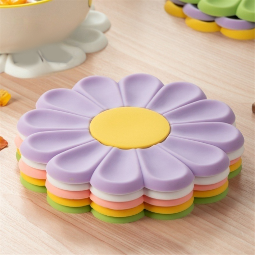 Flower Coasters Beverage Non-Slip Insulation Pads Table Mats Kitchen Accessories