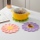 Flower Coasters Beverage Non-Slip Insulation Pads Table Mats Kitchen Accessories 7