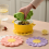 Flower Coasters Beverage Non-Slip Insulation Pads Table Mats Kitchen Accessories 6