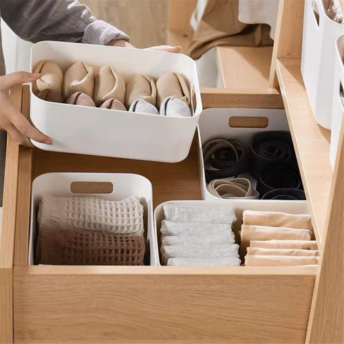 Plastic Storage Box Office, Home, Kitchen, Neat Organizer White Studio Basket 1