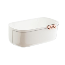 Boîte de rangement suspendue sans perforation, panier de drainage pour fruits et légumes, blanc