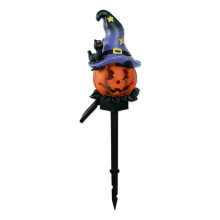 Lanterna solare a forma di zucca per Halloween, luce da esterno, in resina impermeabile, adatta per cortile e giardino