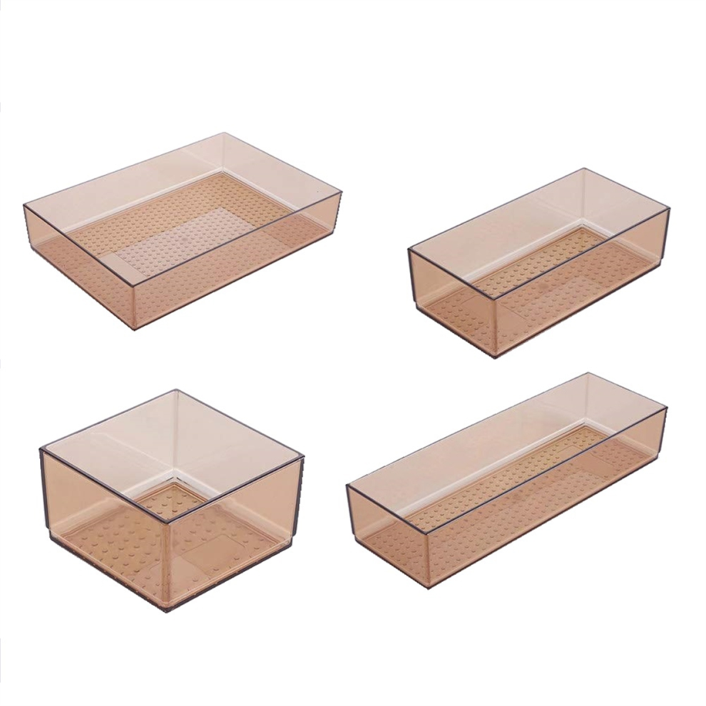 Exogio Desktop Storage Box Cabinet Drawer Plastic Separator Kitchen Tableware Frame Transparent Superimposed Cosmetic
