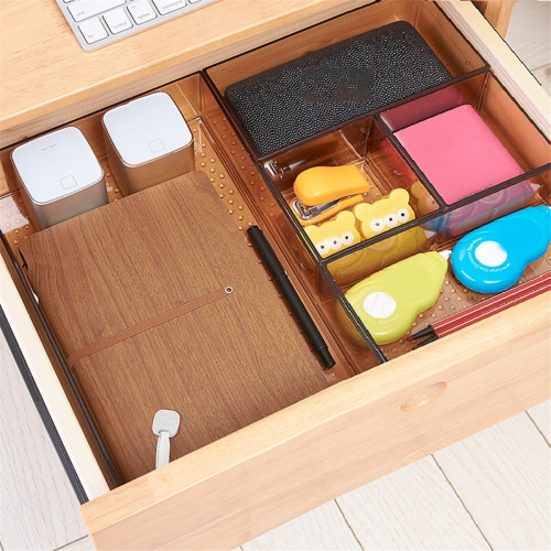 Desktop Storage Box Cabinet Drawer Plastic Separator Kitchen Tableware Frame Transparent Superimposed Cosmetic 1