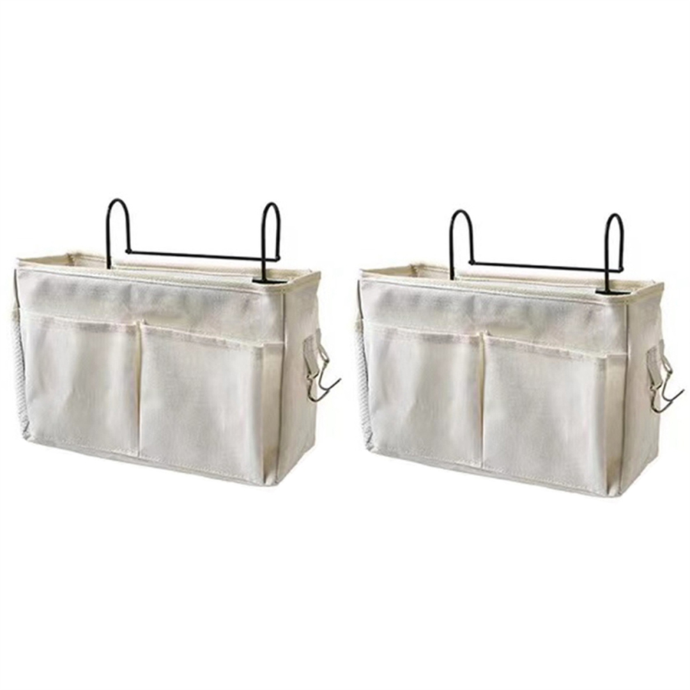 Exogio Bedside Hanging Bag Storage Bedroom Magazine Toy Rack Baby Tissue Box Home White