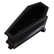 Mini pot de fleurs en forme de cercueil, support décoratif pour plantes, ornements de bureau, noir