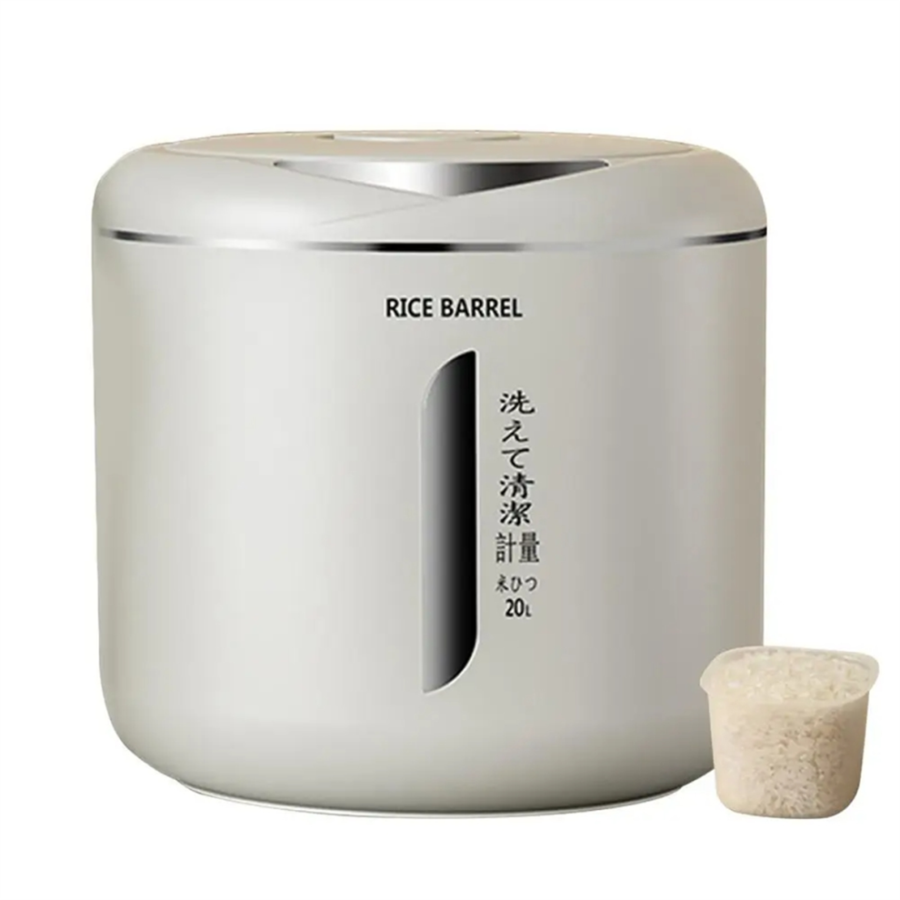 Exogio Rice Bucket Moisture-Proof Insect-Proof Sealed Tank Pressed Thickened Powder Storage Kitchen Box L