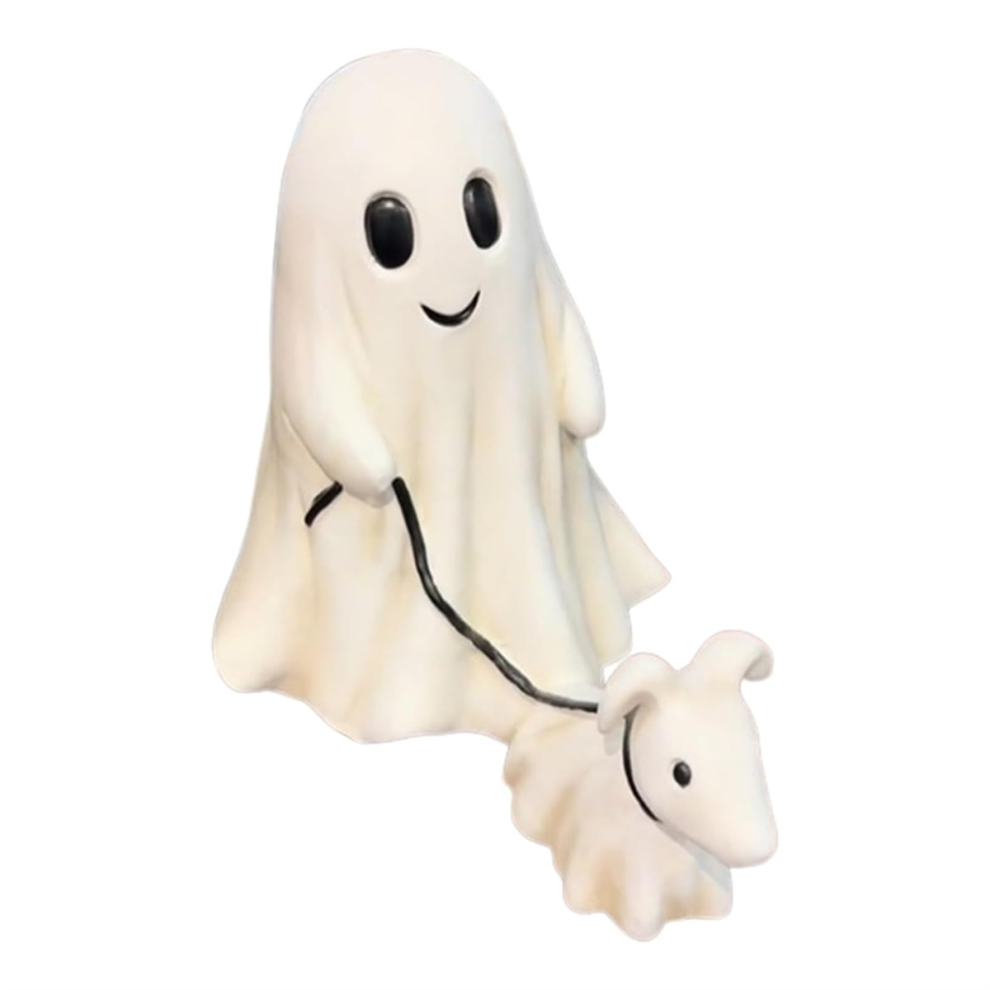 Ghost Walking Dog Statue, Spooky Halloween Figurine,Halloween Statues, His A Exogio