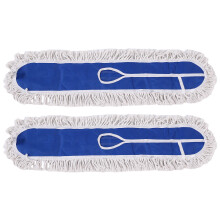 36inch Commercial Dust Mop Pads for Floor Cleaning, Cleaning Office Garage Hardwood Warehouse Factory Mall 2PCS Blue