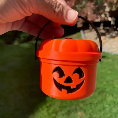 Kürbis Mini Eimer, Niedlich, Plastikeimer Weihnachtsgeschenk Ornamente 1