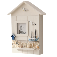 Schlüsselbrett zur Wandmontage, Aufbewahrungsbox für Holzhäuser, Modellstatue im mediterranen Stil, Wohnkultur, Segelboot