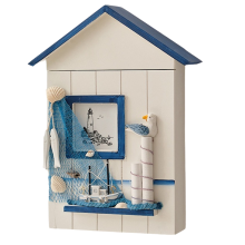 Schlüsselbrett zur Wandmontage, Aufbewahrungsbox für Holzhäuser, Modellstatue im mediterranen Stil, Heimdekoration, Vogel