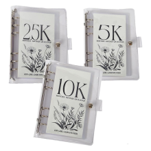 Sfide di risparmio da 5k/10k/2.5k Libro Raccoglitore per risparmiare in 12 mesi Un modo facile e divertente per risparmiare