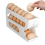 Automatic Egg Rolling Dispenser 3-Tier Holder Space-Saving Storage Container for Fridge Rack 3