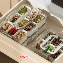 Grids Unterteilt Serviertablett Lagerung Box Tragbare Sub-Format Gewürz Separator Frischhalten Snack Obst Lebensmittel EIN