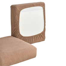 Stretch Sofa Cushion Cover High Fabric Seat Camel