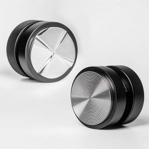 Self- Coffee Tamper Self-Adaptive Height Solid Wood Elastic Black Threaded Bottom 51mm 2