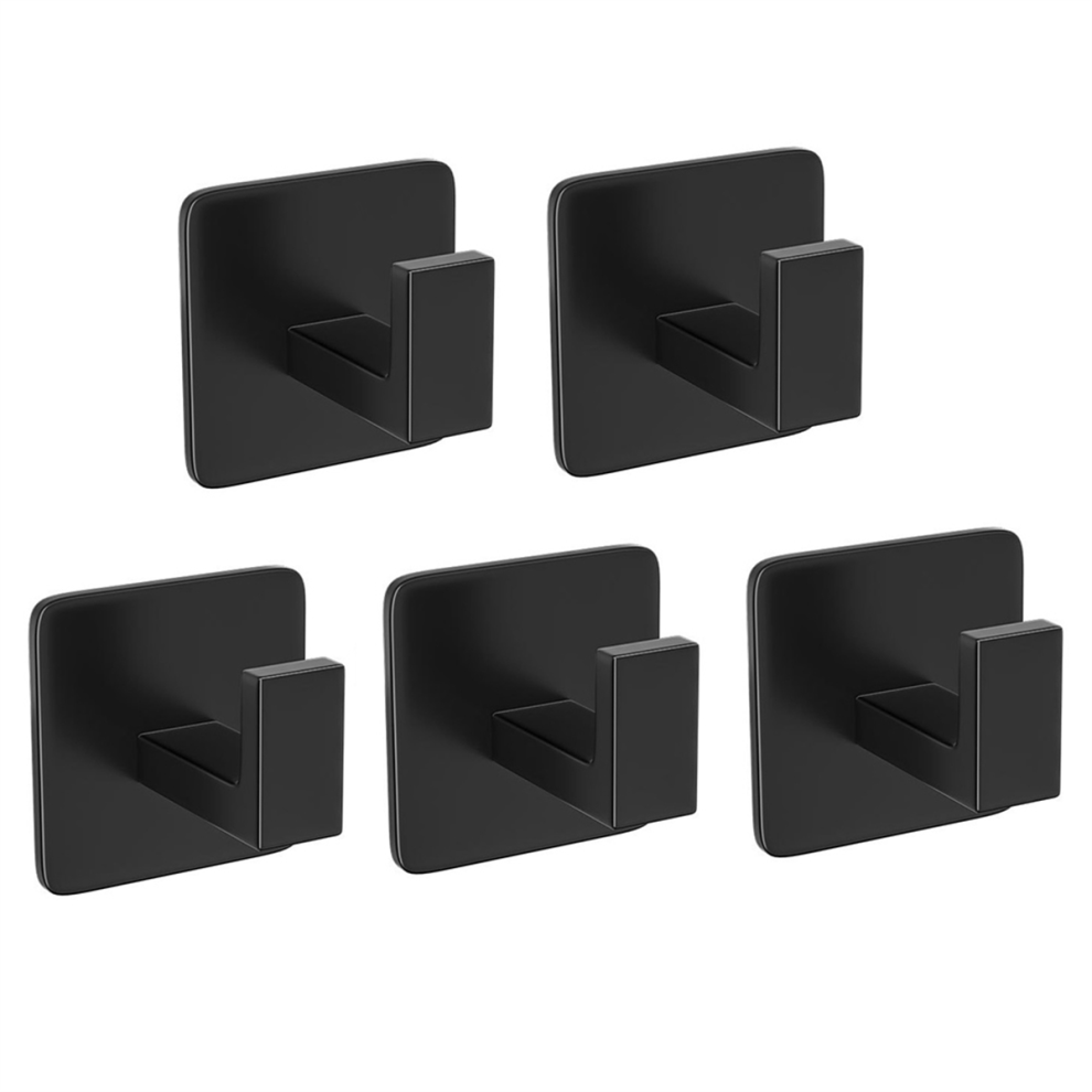 Square Towel Hook- Black Self Adhesive Wall Hook Modern & Fashionable Bathroom is Linked with Kitchen.-image-OPC-PJSDJFR-NEW