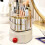 Rotating Makeup Organizer 5 Compartment Cosmetic Storage with Drawer Bathroom Desktop Multi-Function 10